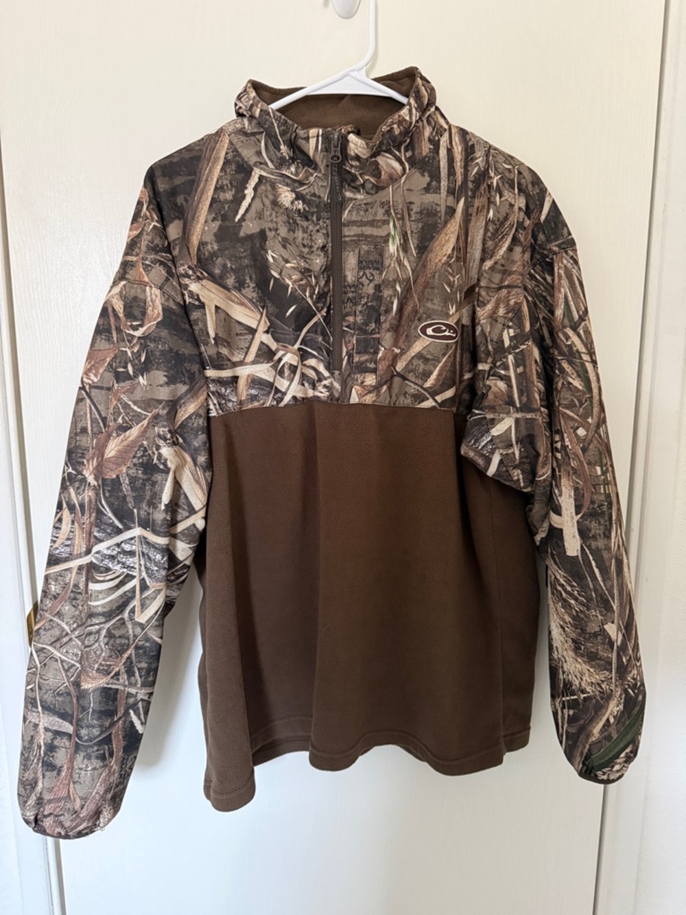 Drake Men’s Camo Pullover Jacket - Brown